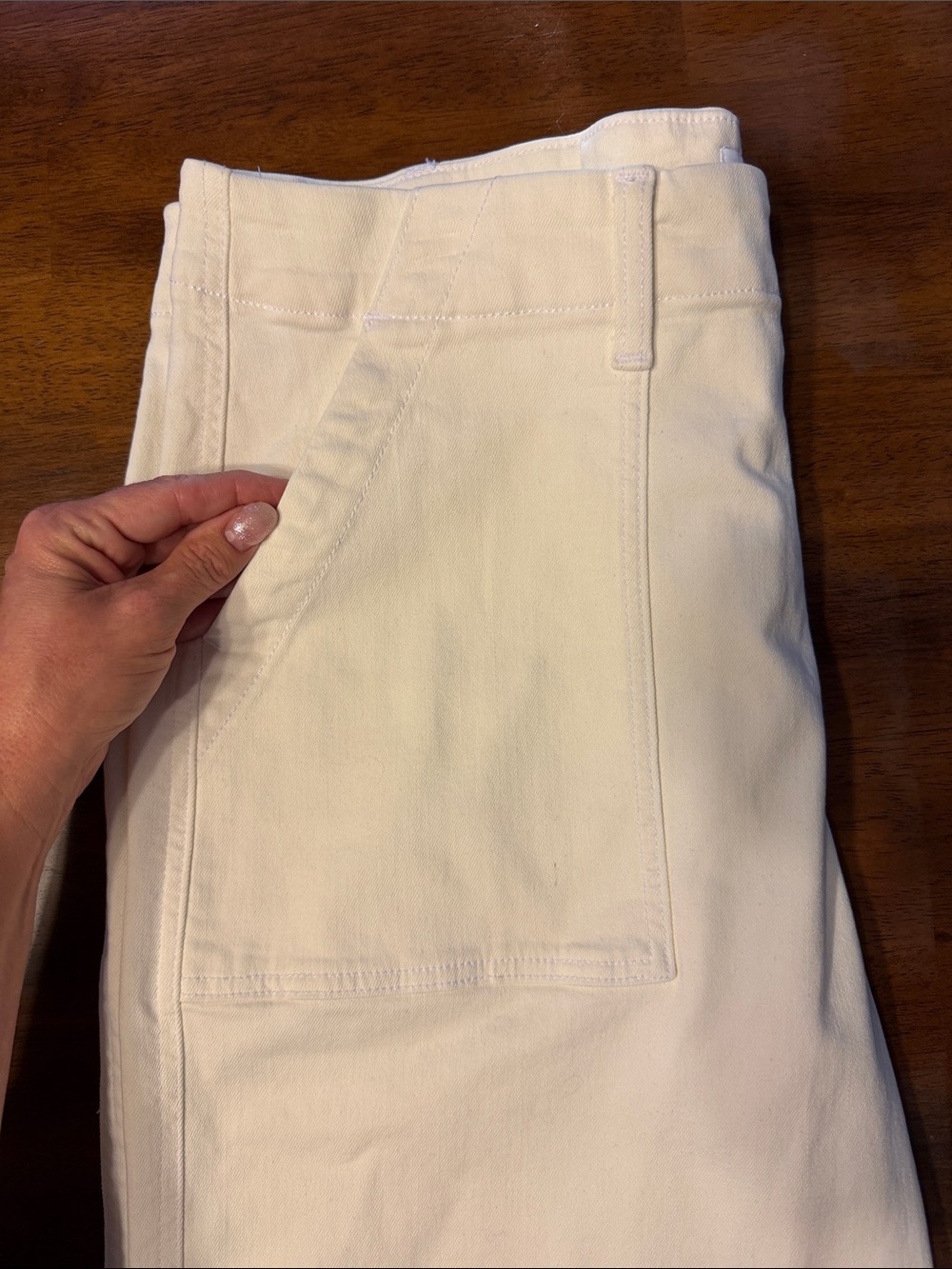 NWT High-Waist Button-Fly Women’s Jeans in Cream - Picture 9 of 9